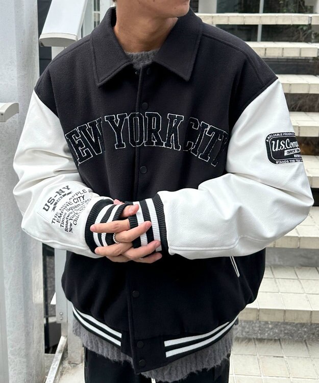 WEGO メルトンワッペンスタジャン ブラック