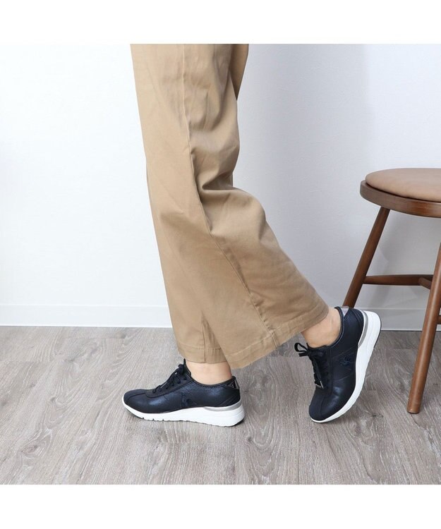 Riz raffinee <Riz raffinee>【le coq sportif×Riz raffinee】厚底スニーカー ネイビー