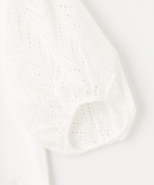 ANY スリーブレースコンビTシャツ オフ