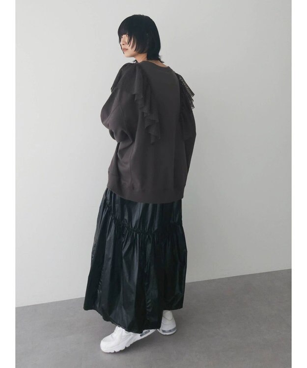 Green Parks ・ＳＵＧＡＲ　ＳＰＯＯＮ　タイガーｐｔラッフルスウェット Charcoal Gray