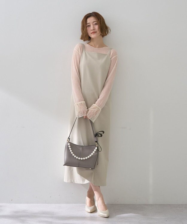 YECCA VECCA 袖レースシアートップス Ivory