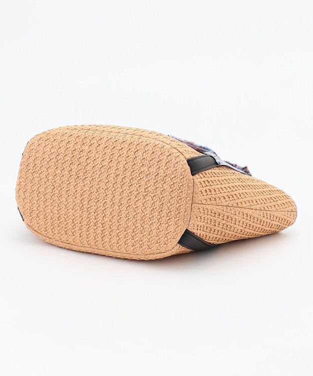 ANY SIS スカーフ付き カゴバッグ ナチュラル