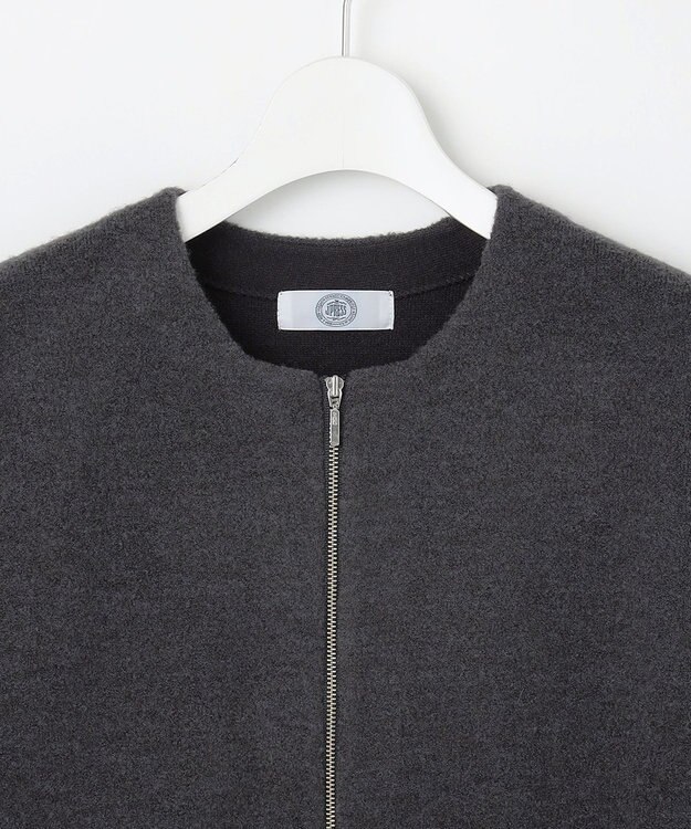 J.PRESS LADIES 【洗える】BOUCLE ニット アウター スレート系