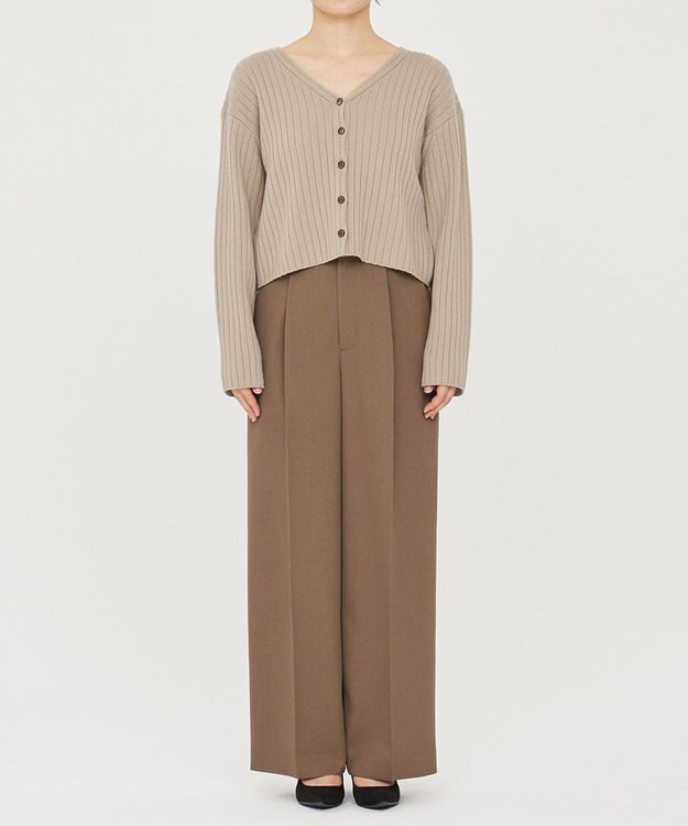 uncrave ウール ナイロン 2WAY ニット（uncrave STANDARD） ベージュ