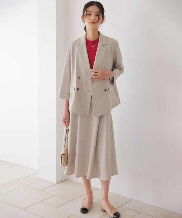 組曲 ライトリネンライク ジャケット ベージュ系