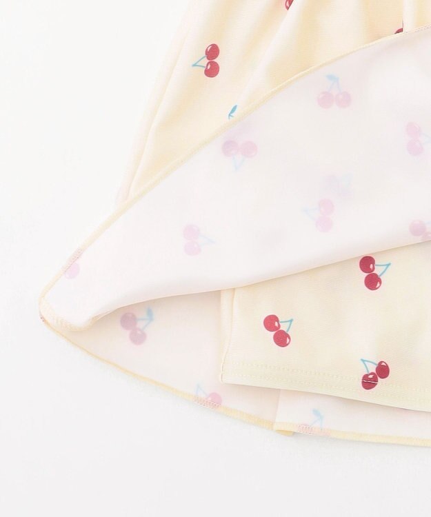 ANY KIDS 総柄 セパレート水着 エクリュ×ピンク（サクランボ）