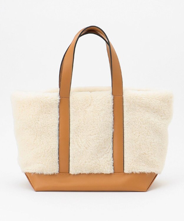 23区 ボアフリース トートバッグ キャメル系