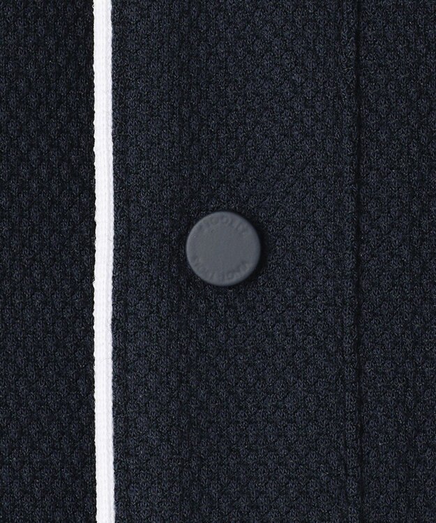 23区GOLF 長く愛せる定番人気！【MEN】【日本製】ハニカムカノコ 長袖ポロシャツ ネイビー系