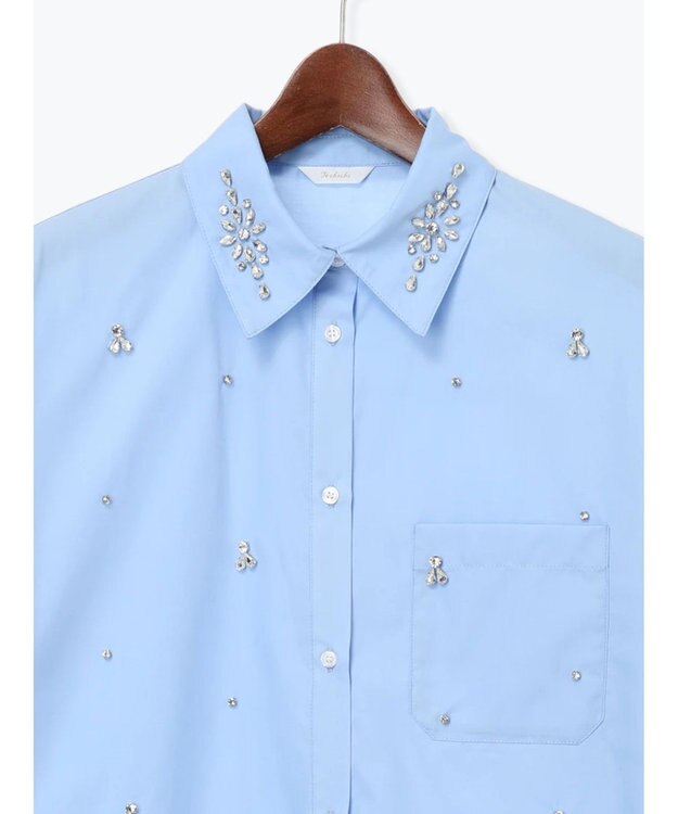 Te chichi ビジューデザインシャツ《2025winter catalog item》 サックスブルー