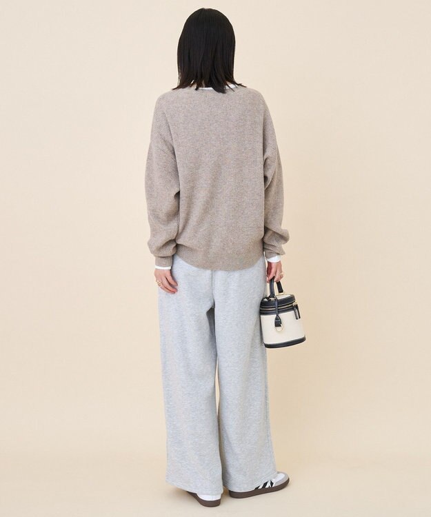 AMERICAN HOLIC ワッフルライクニットプルオーバー Gray Beige