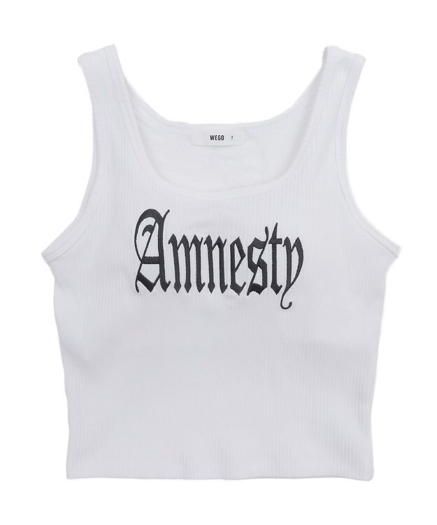 WEGO 【カップ付きインナー】グラフィックカップ付きリブタンク 柄3