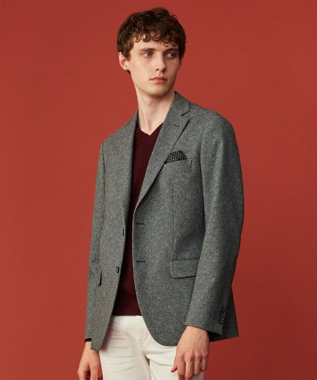 JOSEPH ABBOUD 【ストレッチ/弱撥水】ムリネ ジャージ ジャケット ライトグレー系