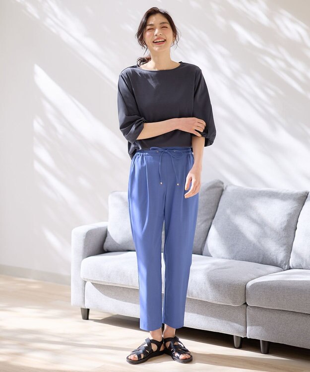 ANY 【WEB限定】シルケットスムース ツイストリーブプルオーバー ネイビー