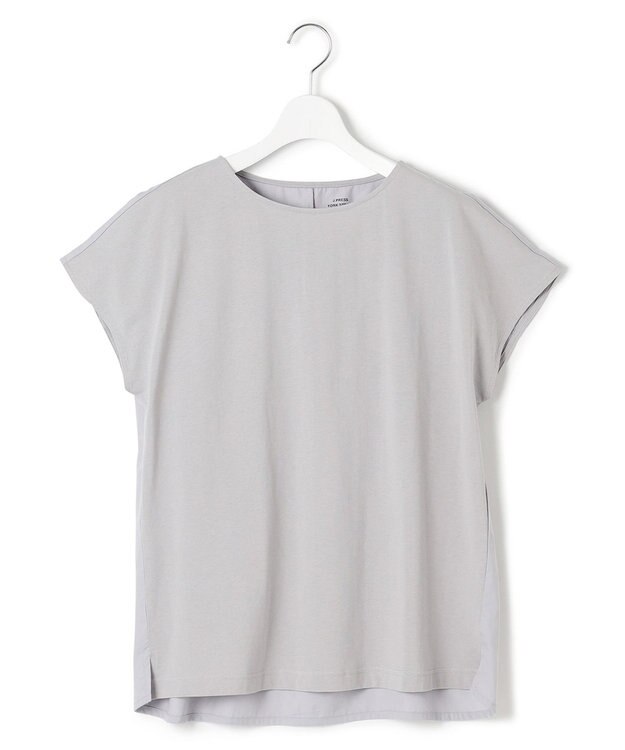 J.PRESS YORK STREET 【WOMEN】バックファブリックコンビ　プルオーバー ライトグレー系