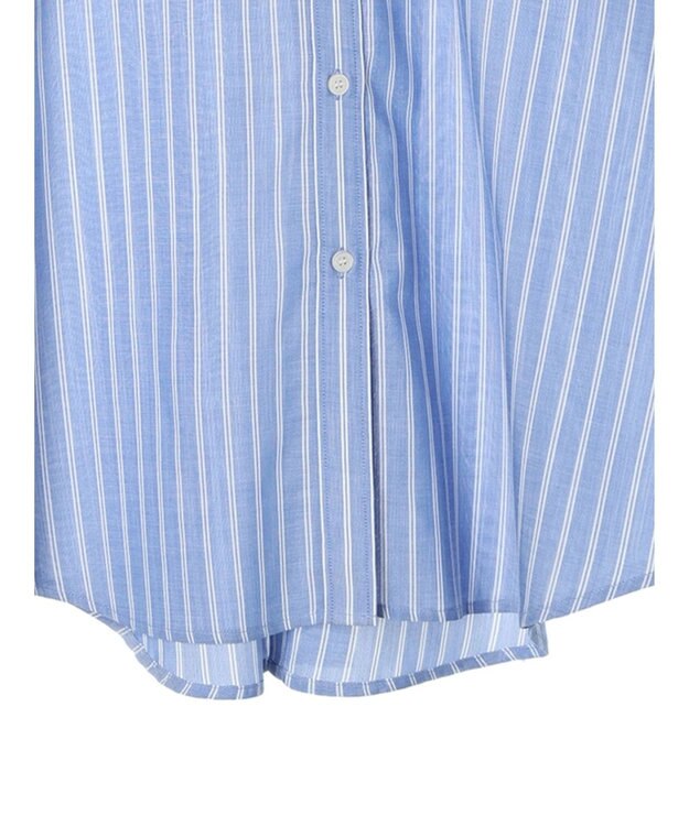 AMERICAN HOLIC イージーケア＋接触冷感　Ｗポケットシャツチュニック Stripe Navy