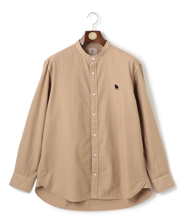 J.PRESS MEN 【KING SIZE】【大人気バックブル】バンドカラー オックスフォードガーメントダイシャツ ベージュ系