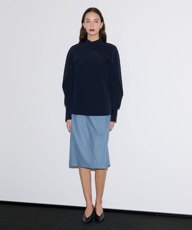 JOSEPH 【洗える】ニューシーディーシー　ブラウス Navy