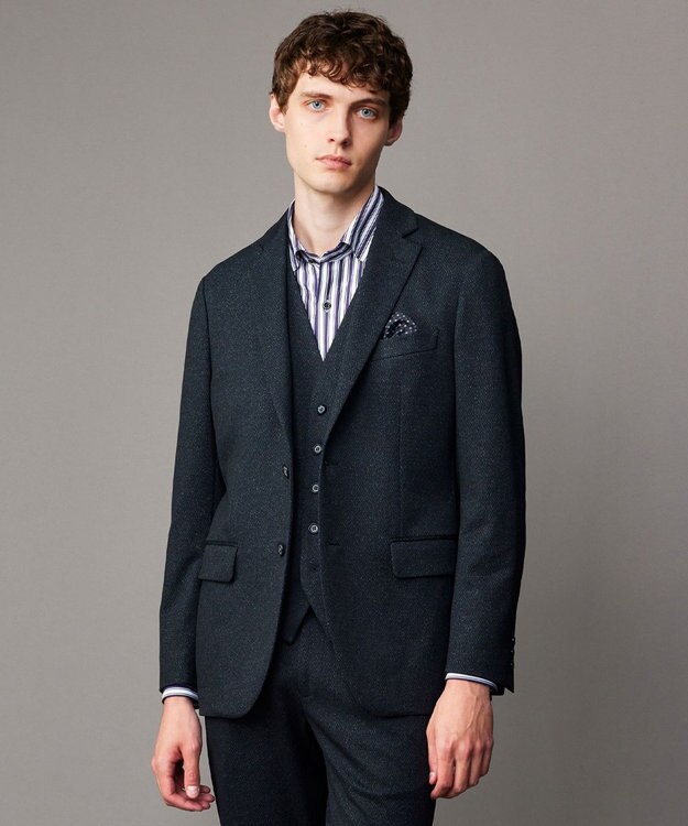 JOSEPH ABBOUD 【ストレッチ/弱撥水】ムリネ ジャージ ジャケット ネイビー系