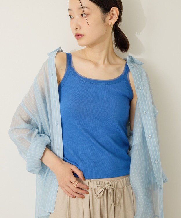 AMERICAN HOLIC チュールキャミタンクトップ Deep Blue
