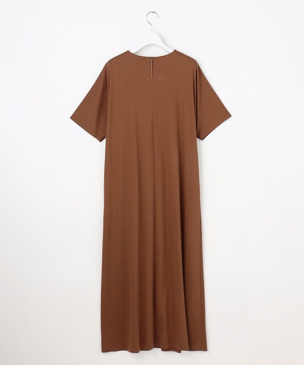 自由区 リラクシージャージー ドレス テラコッタブラウン