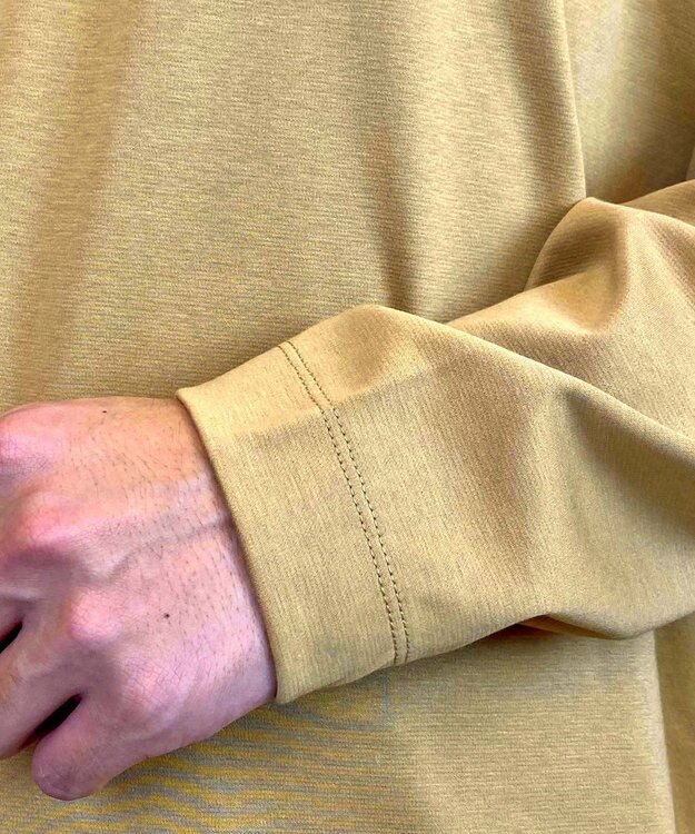 KASHIYAMA 【シルケット加工】コットンタートルネックカットソー キャメル