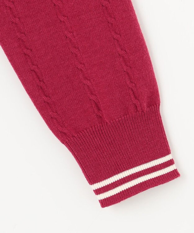 23区GOLF 【WOMEN】【洗える】ストレッチカラー ニット オールドローズ系