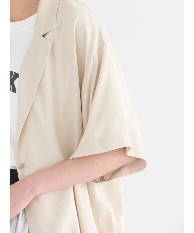 AMERICAN HOLIC ドロスト開襟ニュアンスジャケット Light Beige