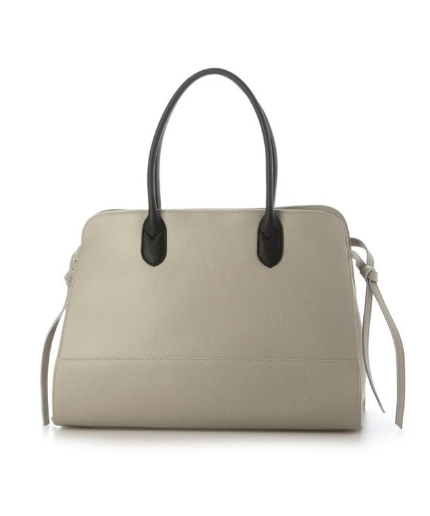 UNBILLION ペルケ perche / 牛革スクエアトート ライトグレー