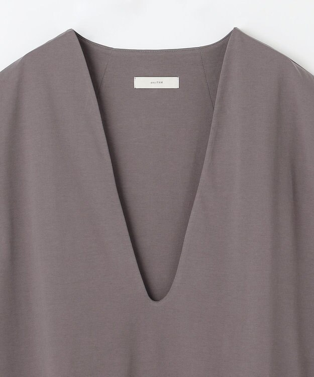 ANY L 【洗濯機可/接触冷感/UVカット】Ｖネックチュニック モカブラウン