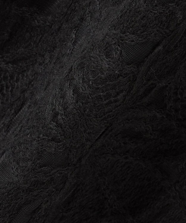 23区 【GOLD LABEL】チュールヘアリーエンブロイダリー スカート ブラック系