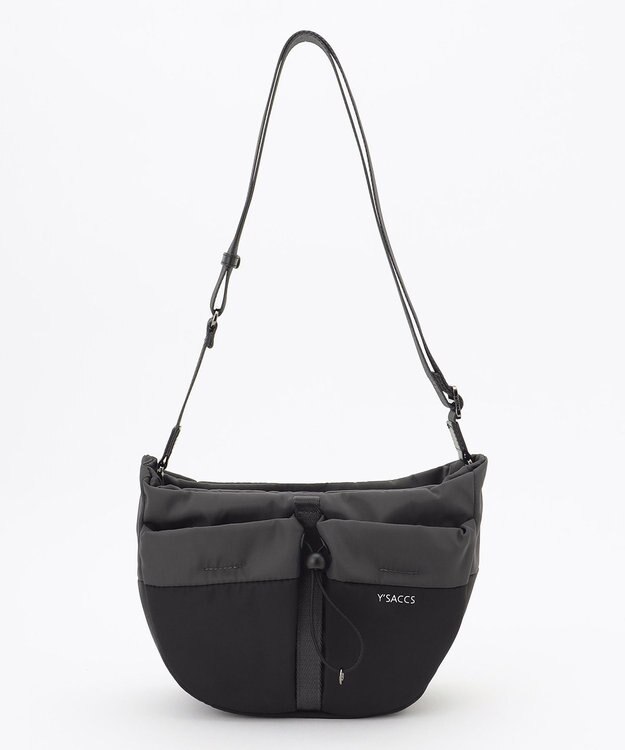 Y'SACCS ドローストリング コンビカラーショルダー mini ダークグレー