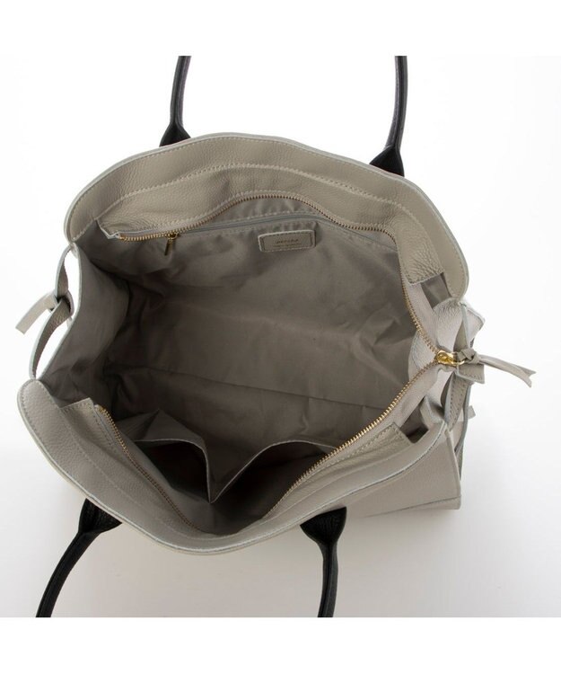 UNBILLION ペルケ perche / 牛革スクエアトート ライトグレー