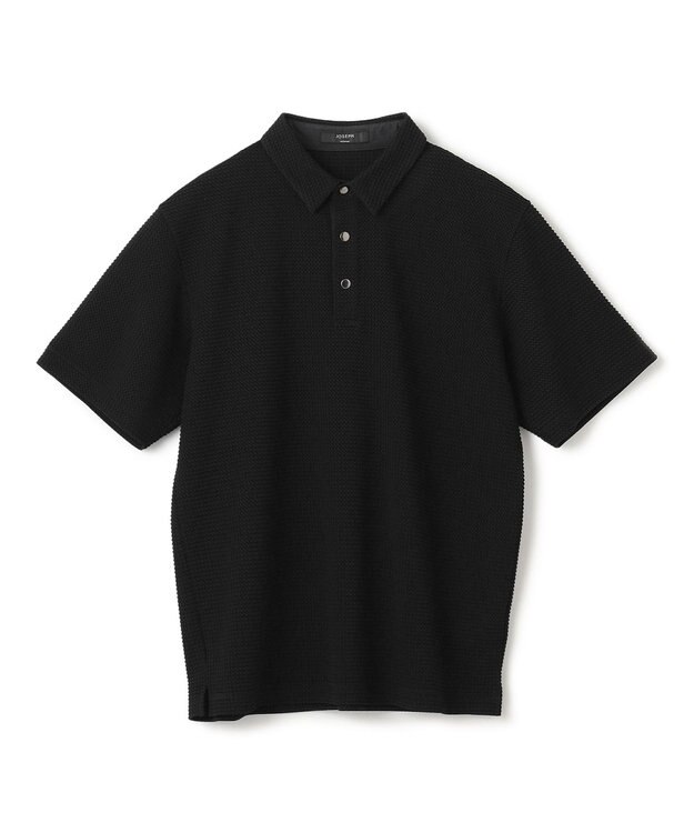 JOSEPH HOMME 新型【オリジナル素材/シワになりにくい】ライトタックジャージー　ポロシャツ ブラック系