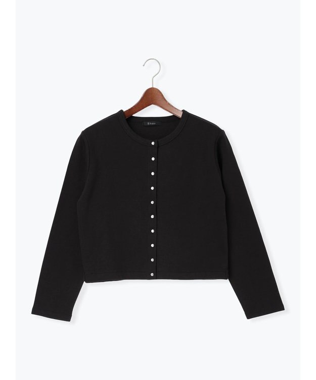 Te chichi カットソークルーネックカーディガン ブラック