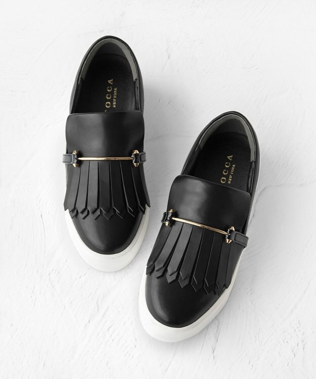 TOCCA 【晴雨兼用】FRINGE SLIPON RAIN SNEAKERS スニーカー ブラック系