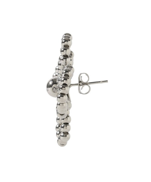 YECCA VECCA メタルビーズフラワーピアス Silver
