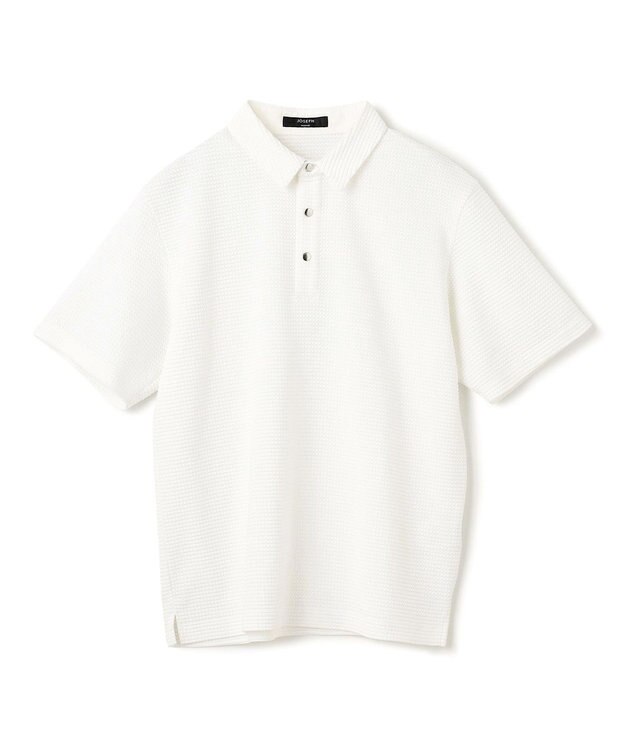 JOSEPH HOMME 新型【オリジナル素材/シワになりにくい】ライトタックジャージー　ポロシャツ ホワイト系