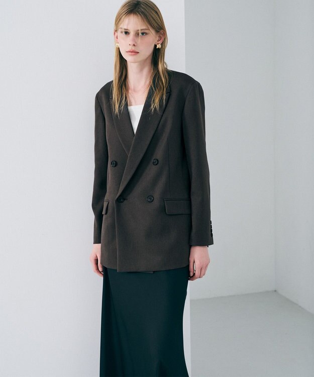 uncrave プルーフウールライクツイル ジャケット ブラウン