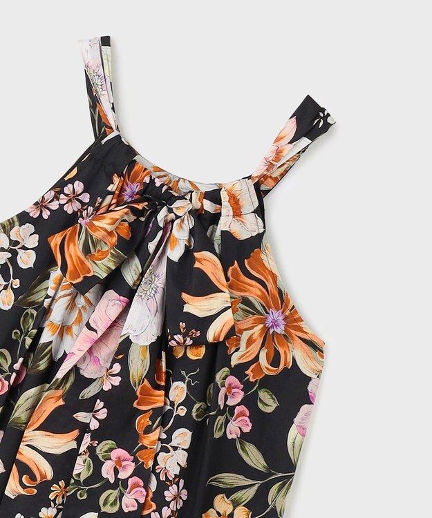 GRACE CONTINENTAL フラワープリントキャミドレス ブラック