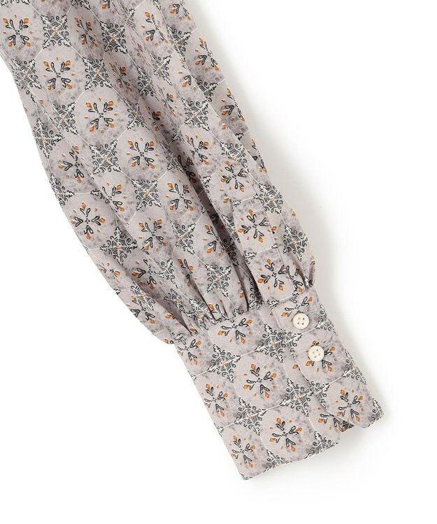 J.PRESS YORK STREET 【WOMEN】タイルプリント ボウタイブラウス ライトグレー系5