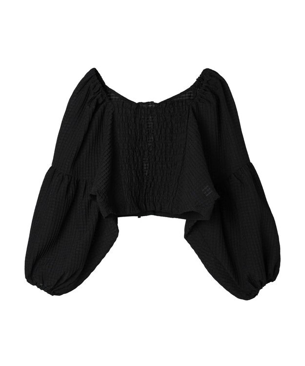 Green Parks ■ＥＳＣＡＲ　２ｗａｙ　シアーギンガムプルオーバー Black