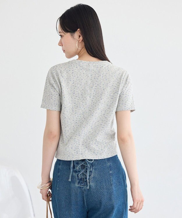 earth music&ecology アイレットミニ裏毛Tシャツ Gray Mixture