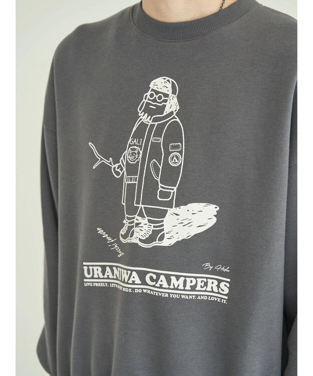 CRAFT STANDARD BOUTIQUE ＵＲＡＮＩＷＡ　ＣＡＭＰＥＲＳ　ＳＷＥＡＴ Charcoal Gray