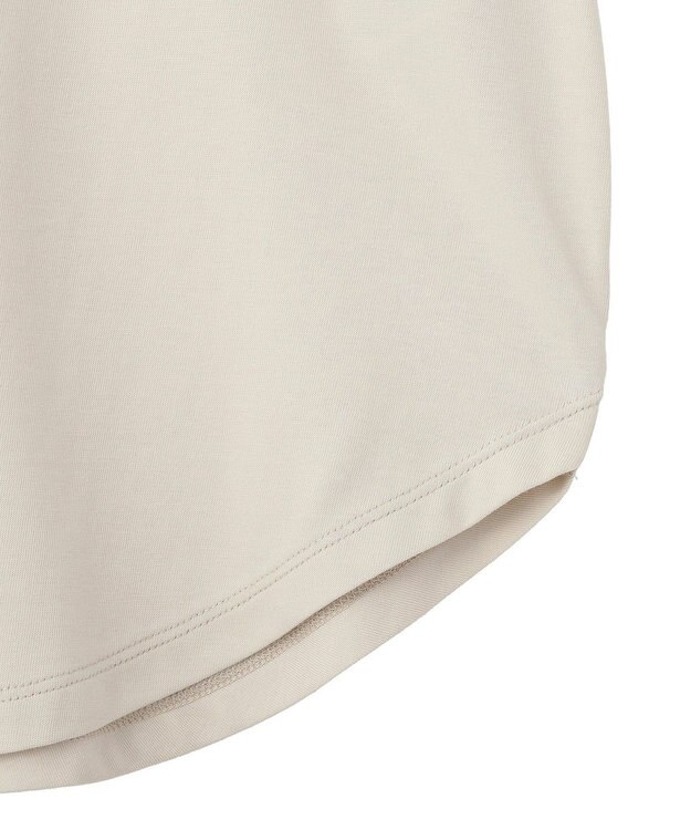 Green Parks 裾ラウンド機能ロゴTシャツ Light Beige