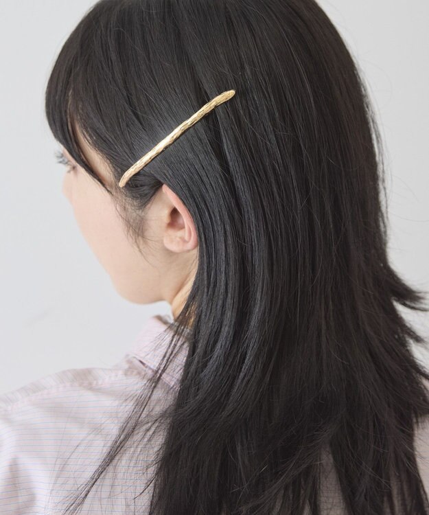 AMERICAN HOLIC ニュアンスメタルラインバレッタ Gold