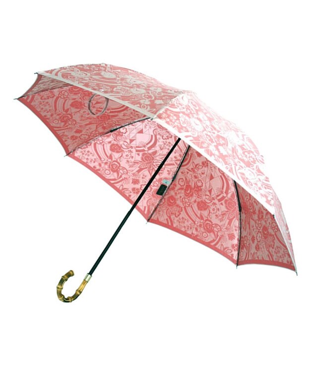 槇田商店 Kirie 更紗 ルージュ 折りたたみ傘 赤