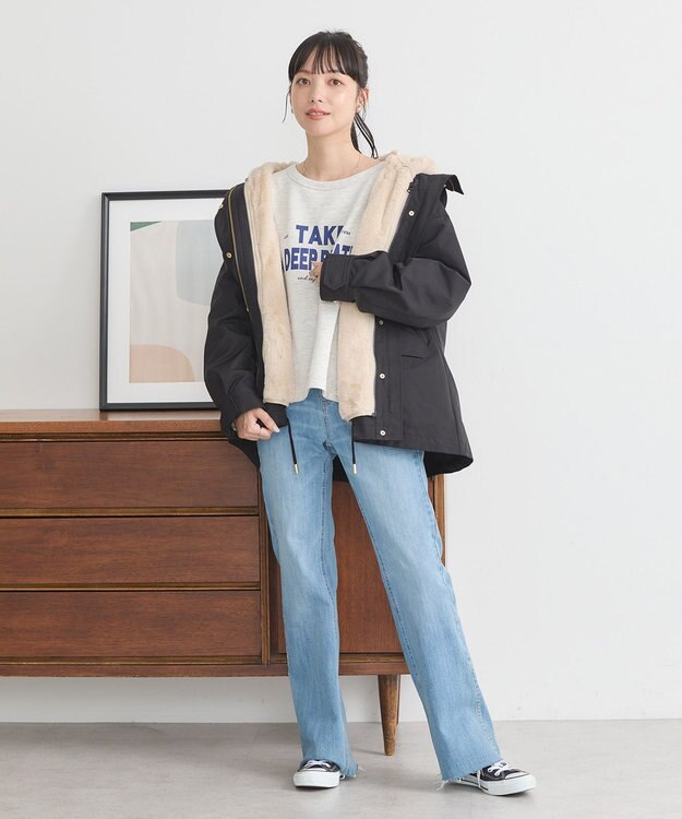 earth music&ecology マルチウェイマウンテンパーカー ブラック