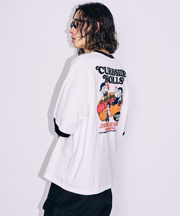 WEGO ボーイズグラフィックリンガーBIGT（S） ホワイト