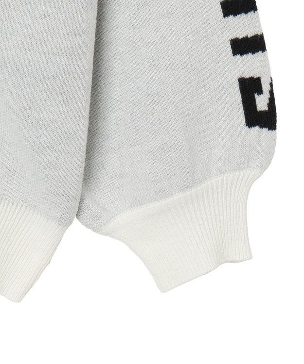 WEGO スポーツグラフィックジャガードニット ホワイト