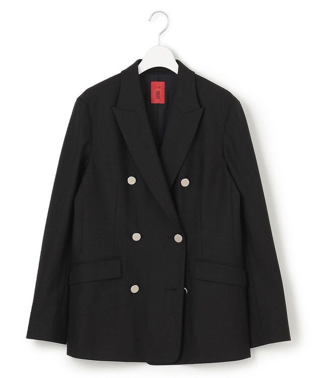 23区 【23区 | 5525gallery】ウールストレッチ ダブル前 ジャケット ブラック系